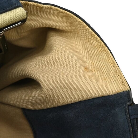 Prada Beige Blue Canvas 2way Handbag YQ04274 BN04 - Picture 6 of 12